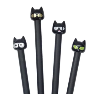 Kedi Başlı Jel Kalem Seti