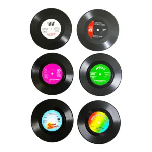 6 Adet Plak Görünümlü Kaymaz Bardak Altlığı