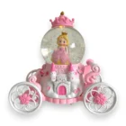 Işıklı Müzikli Kar Küresi - 8 Farklı Melodi, Pembe Prenses Figürlü