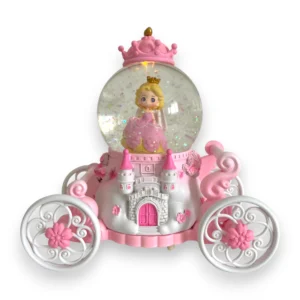 Işıklı Müzikli Kar Küresi - 8 Farklı Melodi, Pembe Prenses Figürlü