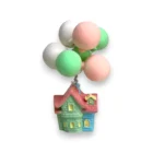 Balonlu ev biblo masa üstü dekoru